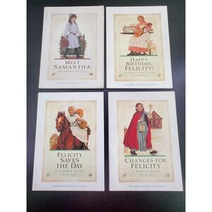 4 VTG American Girl Doll Pleasant Company Books Felecity, Samantha